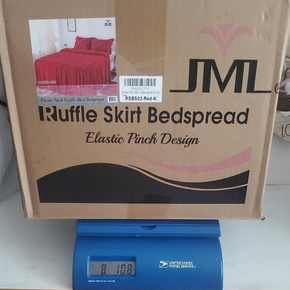 Red Ruffle Comforter Bedding Red - Picture 4 of 9